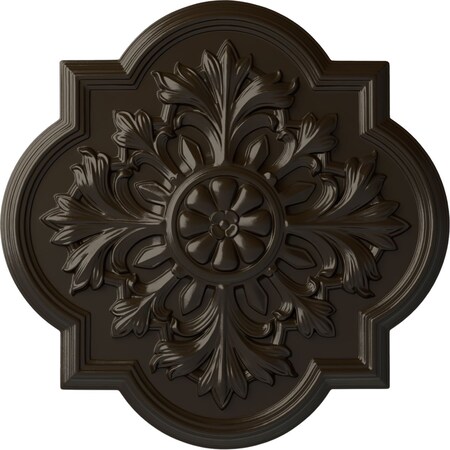 Ekena Millwork Bonetti Ceiling Medallion (Fits Canopies up to 5 1/8"), Hand-Painted Stone Hearth, 20"OD x 1 3/4"P CM20BOSHF